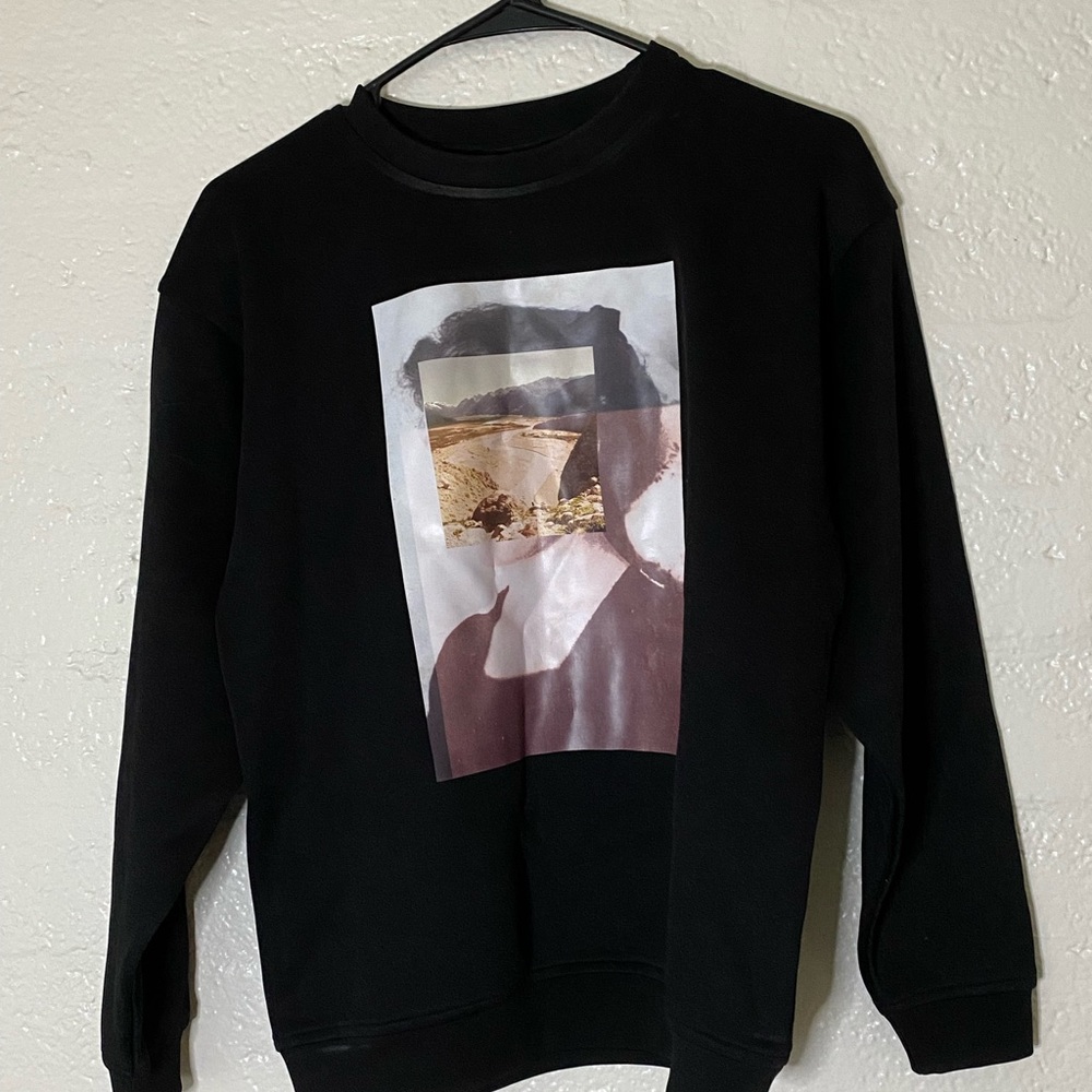 Alexander McQueen Black Graphic Crewneck Sweatshirt
